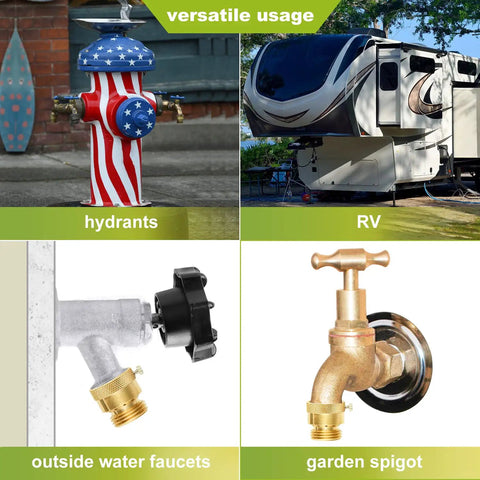 Hydrant, RV, outdoor faucet, and garden spigot for Six Pack 3/4 Inch Vacuum Breakers Anti Siphon Hose Bib Backflow Preventers