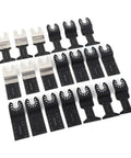Universal Oscillating Tool Blades Set, 20 Piece Carbon Steel Pro Grade Blades For Wood Metal Plastic Cutting With Length Marks