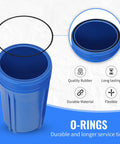 4 Pack Sediment Water Filter Cartridges With O Rings For Pelican PC40 Compatibility 5 Micron 10 Inch Whole House Replacement