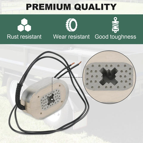 12-inch electric trailer brake magnet kit with dual black wires and metal mounting plate