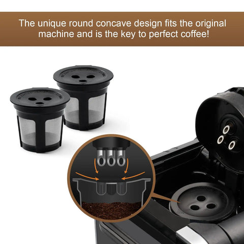 Two Pack Reusable K Cup Pods And Two Stainless Steel Filters For Easy No Fuss Eco Brew On Dual Brew Pro CFPX Coffee Makers