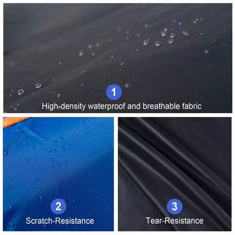 High-density waterproof fabric details of All Weather Waterproof Car Cover For Sedans Universal Fit 183 To 193 Inches
