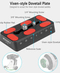 80mm Vixen Style Dovetail Telescope Rail Bar Mounting Plate With One Quarter Inch And Three Eighths Inch D Ring Screws