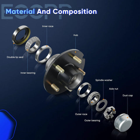 Exploded view of Rear Wheel Hub And Bearing Assembly 512370 Drop In Replacement For Scion IQ 2013, Prius C 2012 To 2019, Yaris 2012 To 2019