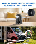Wireless Indoor Motion Detector With Remote Control And Welcome Alarm Chime For Retail Shops, Offices, And Warehouses, Instant Entry Alerts When Customers Walk-In, Easy Setup, Battery Powered, Selectable Modes, Motion Sensor Alarm in black on desk