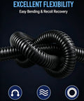 Rock Solid Fire Resistant Corrugated Conduit Pipe For Heavy Duty Wire And Cable Routing, showcasing excellent flexibility and bending.