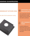 Undermount kitchen sink with noise reduction pads, anti-condensation features, and professional soundproofing.