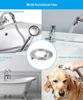 Heavy Duty All Metal Shower Hose 90 Inch Stainless Steel Brass Fittings Chrome used in bathroom and dog washing