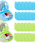 20 Pack Mini Travel Sewing Kit Set For On The Go Repairs With Scissors Needles Thread Spools And Emergency Fix Essentials In Durable Blue And Green Case