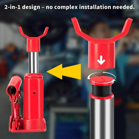 2 In 1 Bottle Jack Adapter For 12 Ton And 20 Ton, Heavy Duty Universal Steel Jack Adapter For Safe Lifts, product view showing design