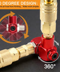 48 Piece One Quarter Inch Quick Connect Air Hose Fittings Kit With Swivel Brass Plated Pneumatic Tool Couplers And Plugs Set For Pneumatic Tools Built To Last Heavy Duty Leak Proof 300 PSI, red swivel fitting