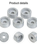 Five round zinc anodes from 5 Pcs Marine Round Zinc Anodes For Suzuki Outboard 4 Stroke Motors, Anti Rust Engine Protection, Replacement Set, Premium Zinc Alloy Shield To Extend Engine Life In Harsh Marine Environments, OEM Compatible.