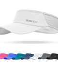 Lightweight Sports Sun Visor for Men and Women Packable Cooling Stretchy Visor Hat for Running Tennis Golf White Breathable Quick Dry