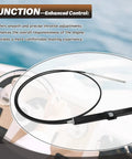 15 Foot Mechanical Rack And Pinion Steering Cable For Back Mount Boats, Heavy Duty, Compatible With SeaStar Teleflex