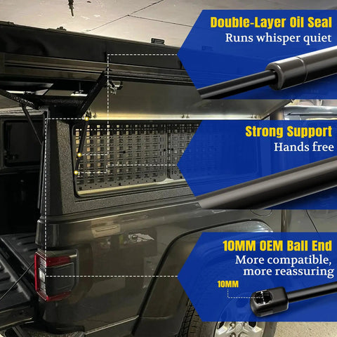 Heavy Duty Gas Struts For Rv Compartments And Storage Bays 15 Inch 60 Lb Lift Support Shocks with oil seal technology.