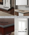 Keep The Kiddos Locked And Loaded With These Tough As Nails Baby Proof Corner Guards And Six Point Five Foot Self Adhesive Edge Protectors Made From Squishy High Density Nr Foam To Shield Sharp Couch Edges In Cool Black on fireplace and furniture.