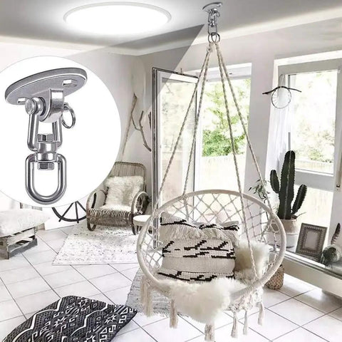 Heavy Duty Ceiling Swing Mount Set Stainless Steel Hangers With Free Swivel Hooks For Yoga Swing Indoor Outdoor 2000 Lbs Capacity