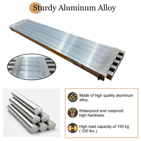 Heavy Duty Aluminum Scaffold Tower Featuring Adjustable Retractable Work Platform And Non Slip Scaffolding Plank Built Like A Tank For Serious Job Sites, sturdy aluminum work plank.