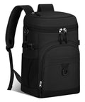 22L Insulated Leak Proof Cooler Backpack For Beach Picnics Camping And Travel Waterproof Soft Cooler Bag With Heavy Duty PEVA Liner Keeps Ice Cold Go To Gear For Fishing Hiking Outdoor Adventures Black side view