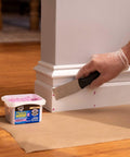 Using Killer Hold Smooth As Butter Stainable Wood Filler With Smart Pink To Gray Drydex Indicator on trim repair.