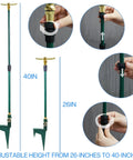 Two Pack 3 Arm Garden Sprinkler With Adjustable Telescoping Rod And Spike Base 360 Degree Rotation For Large Yards
