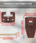 10 Sets Brown Plastic Drawer Track Slides And Glides With Mounting Screws For Home Makeovers Hella Durable No Sweat Setup Smooth Glide Replacement Hardware image showing dimensions and details.