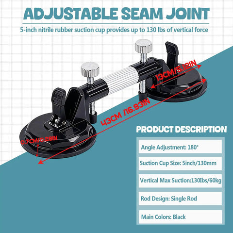 Two Pack Laminate Floor Gap Repair Tool and Pro Countertop Alignment Clamp Set with adjustable seam joint and suction cups