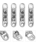 Heavy Duty Nylon Roller Wheels With Double Bearings For Smooth Gliding Sliding Screen Doors Plus Patio Entries Quick Fix Four Pack Replacement Hardware Set, silver with double bearings.