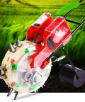 Double Mouth Seeder Hand Push Garden Roller Seeder And Fertilizer Dispenser with 7 Mouths for Hemp Corn Soy