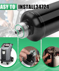 Close-up of AC Recycling Filter Drier Spin On Filter Replacement For 34724 And Compatible With Refrigerant Recovery Machines