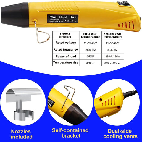 Mini heat gun part of Heat Shrink Solder Seal Wire Connector Kit With Mini Heat Gun For Marine And Auto Use Waterproof Electrical Repair Kit