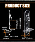 Clear Plastic Locking Shelf Pegs 5mm Diameter Self Locking Shelf Pins for 3/4 Inch Thick Shelves 20 Pieces detailed dimensions