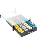 Nespresso Pod Drawer Organizer With Crystal Tempered Glass Tray Holds 40 Vertuo Pods Clear Coffee Capsule Storage