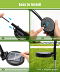 Installation steps for Solar Garden Lights Outdoor 2 Pack 16 LED Firefly String Lights Waterproof for pathway use