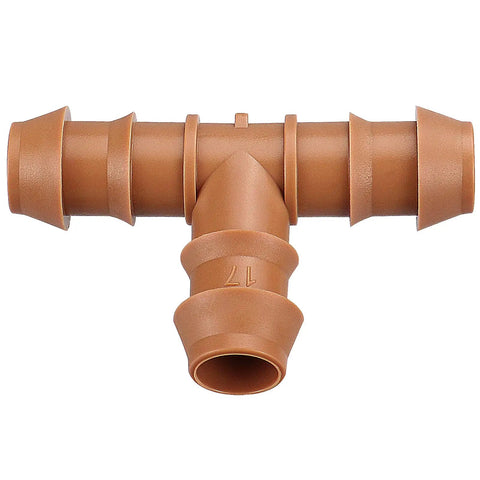 Drip Irrigation Fittings Kit For One Half Inch Tubing, T-shaped barbed connector, part of 20 pieces with couplings and elbows