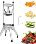 Manual Commercial Vegetable Chopper And Fruit Dicer Pro Grade Heavy Duty Stainless Steel Cutter With Aluminum Frame 1/4 Inch Blade