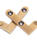 Beefed Up Heavy Duty Hidden Door Hinge Pivot Hardware Bronze 2 Pack Concealed Cabinet Hinges For Secret Doors shown in close-up view