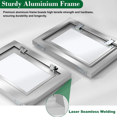 Flawless Flush Mount Aluminum Access Panel Concealed Drywall Inspection Cover 37X37 Inch showing sturdy aluminum frame design.