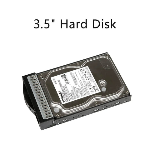 3.5-inch hard disk drive with visible brand label, designed for data storage and compatible with desktop computers and servers.