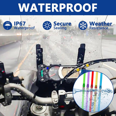DIY Friendly Solder Seal Wire Connectors Kit With Heat Gun For Quick Waterproof Electrical Terminals on rainy motorcycle ride