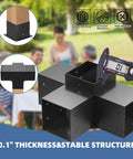 4-Pack 6x6 Inch Wood Pergola Brackets, 3-Way Right Angle Corner Brackets, Powder Coated Pergola Hardware For Lumber Builds
