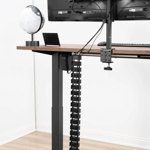 Cable Management Kit With Adjustable Quad Entry Cord Organizer For Home Office Black Keeps Cords Tidy And Outta The Way Stable Block