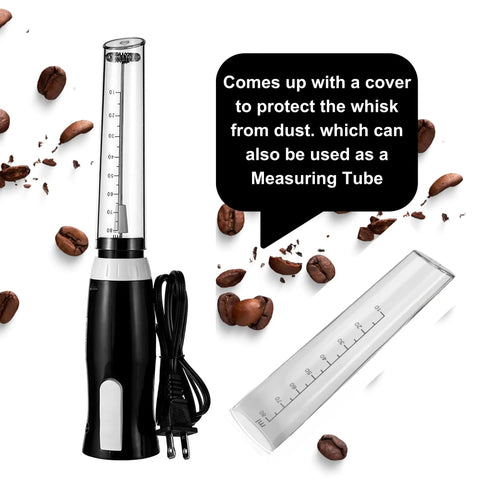 Corded Electric Milk Frother With Plug In Handheld Whisk For Coffee Lovers Latte Cappuccino And Hot Chocolate Foam Maker