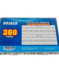 Fast Blow Glass Fuse Assortment Kit 360 Pieces 5x20mm And 6x30mm 250V 0.25A To 20A Includes 12 Amp Types Clear Box