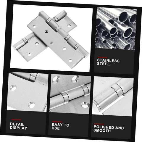 VILLFUL 2-pack heavy-duty stainless steel door hinges with ball bearings for exterior use.