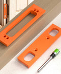 Hidden Door Hinge Jig 6 Inch Concealed Hinge Slotting Template for Precise Hinge Drilling and Accurate Door Installations Pro Grade ABS Durable Template for Craftsmanship and Efficient Assembly on wood door