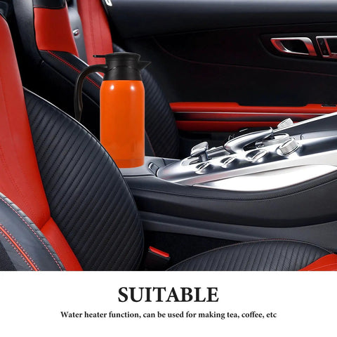 Level Up Your Road Trip Game With This 1000ml Portable Car Kettle Made From Sturdy Stainless Steel To Whip Up Fresh Hot Drinks Anywhere You Roll For Reliable Daily Commutes in car.