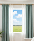 Dual Track Curtain Rod Set With Heavy Duty Aluminum Brackets For Living Room And Bedroom Silent Glide Drapery Rails For Sheer And Blackout Curtains No Fuss Easy Install Modern Finials Durable Window Treatments For Any Window, gold double rod with green and sheer curtains