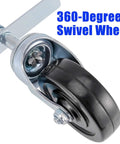 Beefed Up 4 Inch Gate Caster Wheel Set With Spring Loaded Swivel, Rugged Rubber And Steel Build, 250 To 500 Lb Load Capacity