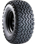 Close-up of All-Terrain ATV Bias Ply Tire 25x10.00-12 4-Ply Tire Only No Rim For Quad Bikes Built For Dirt Trails Mud Sand And Rough Gravel Durable Off-Road Beast Italy Made
